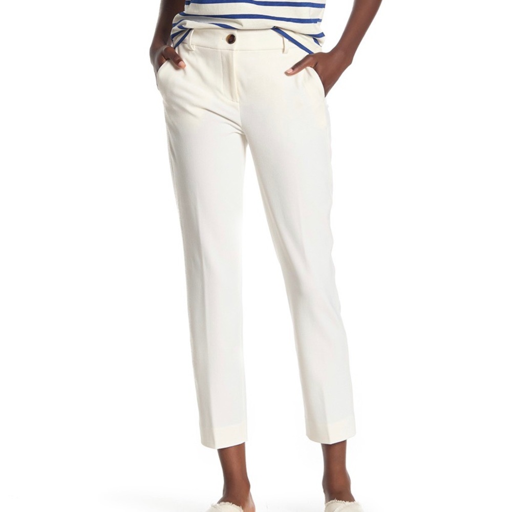J. Crew Cream Cropped Ankle Pants